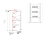 Ruffin Display Cabinet, 1 Door, 4 Shelves, White B097P474260