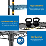 62.9''W Adjustable Storage NSF Wire Shelving Unit Multiple rows Shelving for Storage Rack 26177980