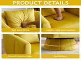 360&deg Swivel Accent Chair, Modern Velvet Fabric Living Room Armchair with Fluffy Cushions, Comfy 48567162