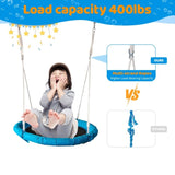 ZUN Metal Swing Stand With Saucer Outdoor Playground Metal Swing Set For Kids Outdoor Play Equipment W1262P168479