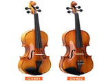 GV402 4/4 Acoustic Violin Kit Natural Varnish w/Square Case, 2 Bows, 3 In 1 41479161