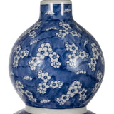 D13x25.7" Blue and White Round Two-Tiered Ceramic Vase Lamp W2078P324061