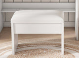 Vanity Table with Mirror & Adjustable LED Lights, Power Outlet, Hairdryer Holder & Stool Compact 21161864