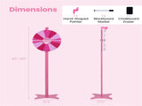 18 Inch Height Adjustable Prize with Smooth Spin, 2-in-1 Tabletop & Floor Standing Spinning 63482985