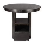 ZUN Dark Cherry Finish Counter Height 1pc Dining Table w Extension Leaf and Storage Base Traditional B01167864