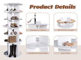 Rotating Shoe Rack Tower, 6-Tier Spinning Shoe Rack, Free Standing 360&deg Revolving Shoe Organizer, W2699P270163