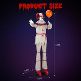 5.7ft Red eyes, Voice ControlJoker and BalloonHalloween Standing Decoration Outdoor 31071862
