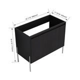 36" Freestanding Bathroom Vanity, Storage Cabinet with Soft Closed Doors -Excluding Sink W1972P243177