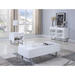 ZUN High Glossy White Storage Coffee Table B062P153833