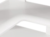 5-layer L-shaped corner display rack particle board 60*60*165cm white 73137996
