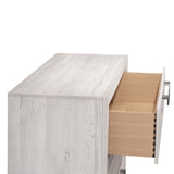 ZUN 1pc Unique Design Contemporary Sleek Beige White Finish Nightstand 2- Drawers Storage Bedroom Wooden B011P266093