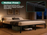 Metal Bed Frame 16 Inch Tall, Heavy Duty Sturdy Mattress Foundation, No Box Spring Needed, Easy to 06997612