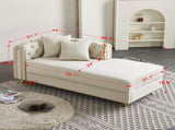 66.9''W Velvet Chaise Lounge,Luxury Modern Chaise Furniture,Tufted Back with 2pcs toss pillows for W579P224630