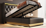Twin size Upholstered, 360 surround LED function, Buttons/Apps/Remote Control, hydraulic storage N736P188805B