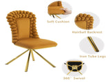 Dining Chairs Set of 2,Velvet Accent Chairs for Living Room, Vanity Chair with Gold Metal Legs, W757P281149