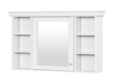 35'' x 28'' White Wall Mounted Bathroom Storage with Mirror Door, Modern Bathroom Wall 35423645