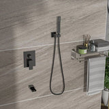 Shower System with Waterfall Tub Spout,12 Inch Ceiling Mount Square Shower System with Rough-in W124381948