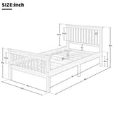 Wood Platform Bed with Headboard and Footboard WF191767AAL
