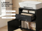 Mobile Printer Storage Cabinet with Drawer & Cabinet, Rolling Organizer on Wheels 15.7"W x 13.8"D x 15819350