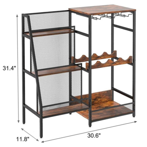 ZUN Versatile Liquor Stand for Home Bar, Wine Rack Freestanding Floor, Mini Bar Table for Liquor Whiskey 72937828