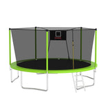 ZUN 14FT Trampoline ,Sports Fitness Trampolines with Enclosure Net, Recreational Trampolines for Outdoor W1163120242