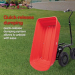 ZUN wheelbarrow electric Hassle-free assemble: this utility cart's durable steel frame is easy to 91340980