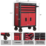 36.3 Inch 3-Drawer Rolling Tool Chest with Wheels, Steel Tool Cabinets with Drawers, Liners and W3037P309498
