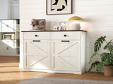 Farmhouse Double Tilt Out Trash Cabinet for 20 Gallon Trash Cans, Free Standing Recycling Cabinet 08872441