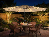 10 ft Outdoor Patio Umbrella with Solar LED Lights, WeatherResistant Camping & Yard Umbrella with 43293341