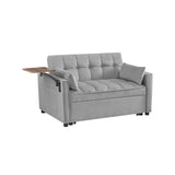 Grey Velvet Loveseat Sofa Bed W588P190562