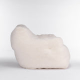 010-Soft Teddy Fabric Tufted Foam Bean Bag Chair With Teddy Fabric Ivory White W52741087