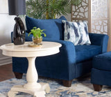 Camero Fabric Pillowback Arm Chair, Navy Blue T2574P195785