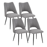 4-Chair Set Combination, Modern and Simple, With High Resilience Filling, Metal Legs, Adjustable W757P304077