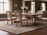 French Country Dining Chairs Set of 2, Upholstered Chairs with Round Back, Wire drawing techniques , W3426P478063