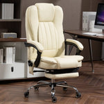 ZUN Massage Office Chair with Heat, Footrest, Beige W2069P174877