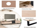 Modern TV Stand for 80'' TV Double Storage Space, Media Console Table, Entertainment Center WF303474AAP