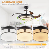 ZUN Modern Minimalist Invisible Ceiling Fan Light - Retractable Fan With LED Fixtures - For Living Room, W1340P184907