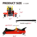 Floor Jack, 2 Ton Low Profile Floor Jack, Heav yDuty Steel Racing Floor Jack with Single Piston 40758372