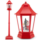 64" Christmas Streetlamp Decor Santa/Snowman/Tree Scene, 60 Warm White LEDs, 8 Tunes, 2 Modes 40533839