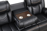 Challenger Modern Contemporary LED Power Recliner Sofa including cup holders made with wood and B009P294747