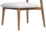 Locke 20.5" Modern Upholstered Dining Chair with Wood Frame, Salt & Pepper Boucle B2719P238364