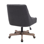 ZUN COOLMORE Office Chair Adjustable Height Swivel Chair with Wheels Linen Fabric Upholstered Computer W39532758