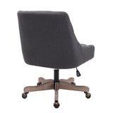 ZUN COOLMORE Office Chair Adjustable Height Swivel Chair with Wheels Linen Fabric Upholstered Computer W39532758