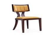 Pulitzer Wood Vegan Leather Dining Chair in Camel - Set of 2 B365P415821