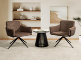 360&deg Swivel Home Office Desk Chairs Set of 2,Dining Chairs Arm, Upholstered Bedroom Chairs W757P304241