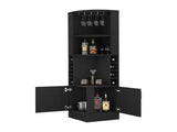 Wenzel 8-Bottle 2-Shelf Bar Cabinet Black Wengue B062P164342