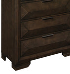 ZUN Contemporary Design 5-Drawers Chest 1pc Bedroom Furniture Warm Espresso Finish Raised Panel Front B011P225190