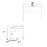 ZUN White Desk with Storage B062P230647