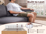 Modern 9-Seater Armless Linen Sectional Sofa, Convertible U Shaped Sofa Couch with with Storage, B2716P356111