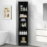 ZUN Multi-Functional Corner Cabinet Tall Bathroom Storage Cabinet with Two Doors and Adjustable Shelves, WF530911AAB